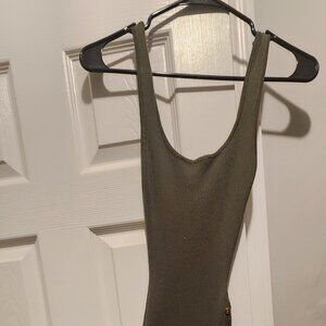 Olive green dress